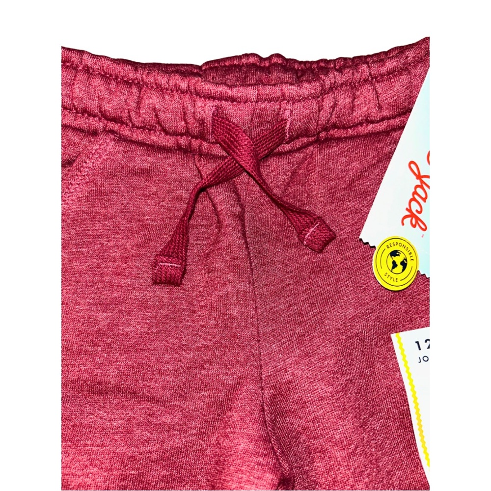 NWT Cat & Jack 12M Baby Pants Maroon Joggers - Picture 7 of 9